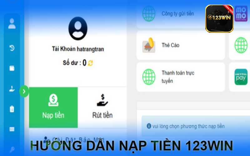 hướng dẫn nạp tiền 123win